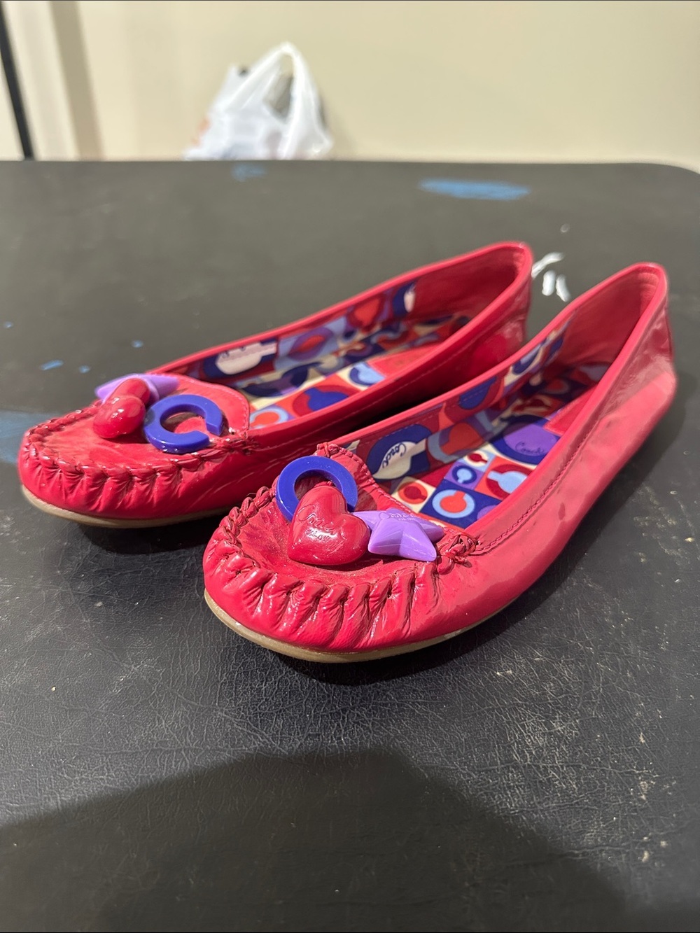 Women’s coach loafers with stars and hearts size 7 women’s